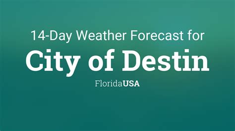 14 day weather forecast for destin florida - Point Forecast: Destin FL. 30.41°N 86.51°W (Elev. 23 ft) Last Update: 3:10 pm CDT Sep 10, 2023. Forecast Valid: 9pm CDT Sep 10, 2023-6pm CDT Sep 17, 2023. Forecast Discussion. 